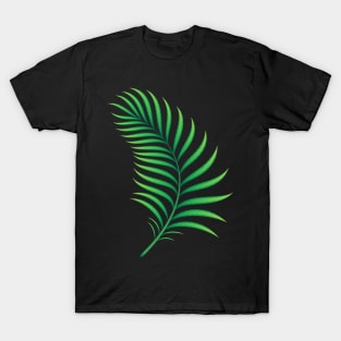 Night tropical pattern. Acid palm leaves T-Shirt